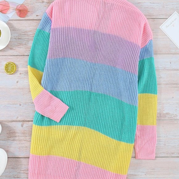 *SALE* Oversized Rainbow Knitted Cardigan - Picture 5 of 6
